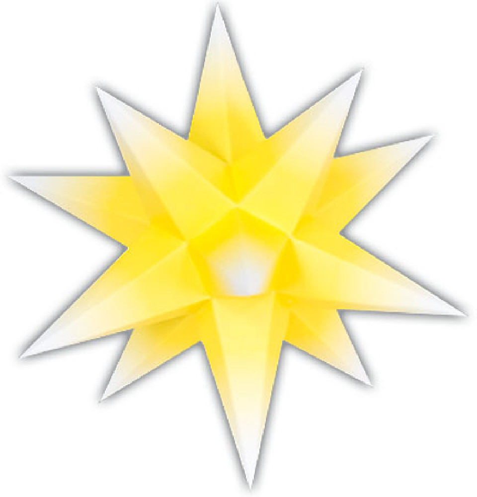 Marienberger Adventsstern - gelber Kern mit weißer Spitze