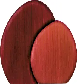Björn Köhler Busch, 2-teilig, rot, 15 cm