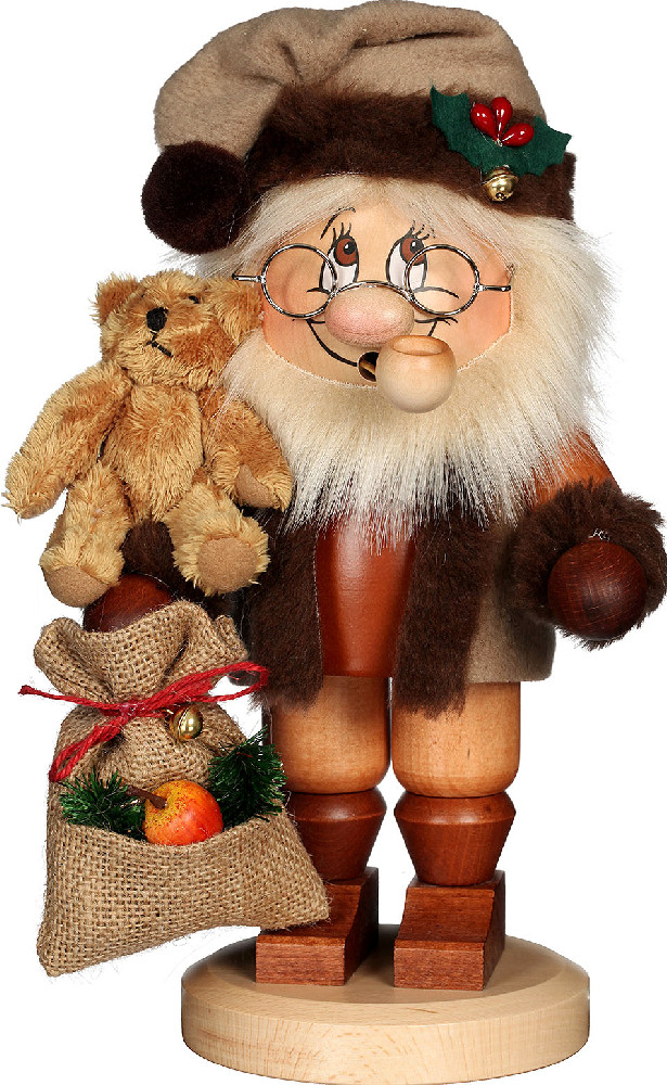 Christian Ulbricht Räuchermännchen Wichtel Weihnachtsmann mit Teddy