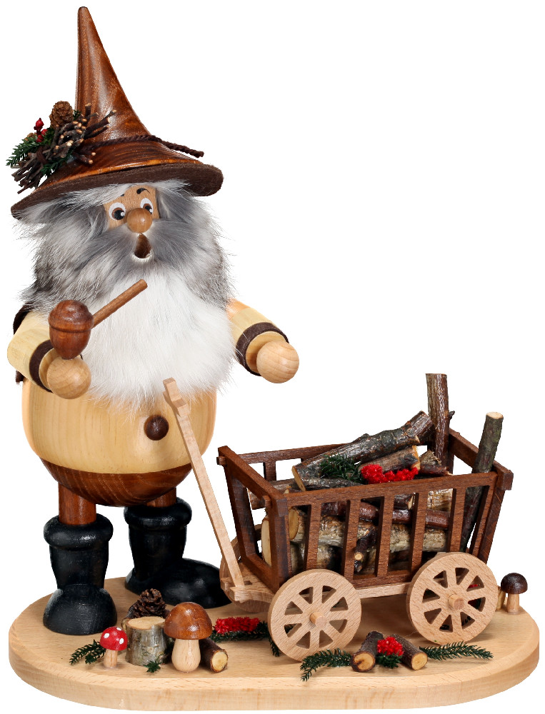 incense smoker forest imp with handcart