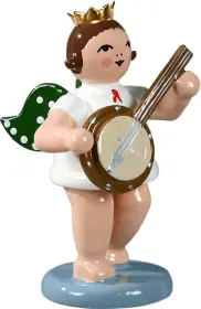 Ellmann Engel mit Banjo, mit Krone