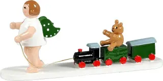 Ellmann Engel mit Eisenbahn und Bär, ohne Krone