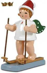 Ellmann Weihnachtsengel mit Schneeschuh, mit Krone