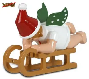 Ellmann Weihnachtsengel auf Schlitten - liegend, ohne Krone