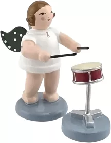 Ellmann Engel mit kleiner Orchestertrommel, ohne Krone - 6,5 cm