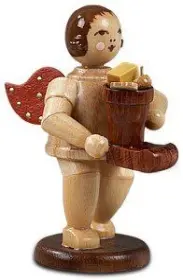 Ellmann Geschenkeengel mit Nikolausstiefel - ohne Krone, natur