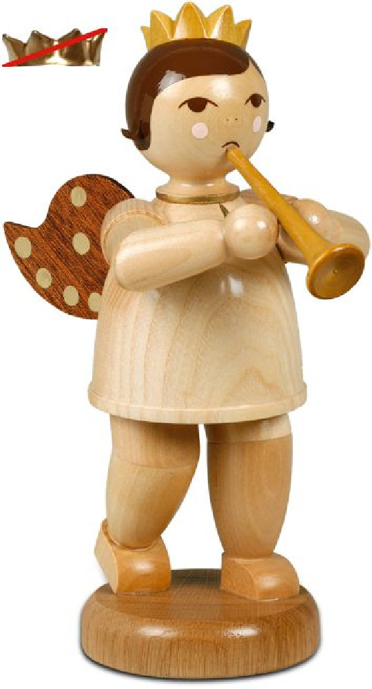 Ellmann großer Engel mit Trompete, natur - 22 cm - ohne-Krone