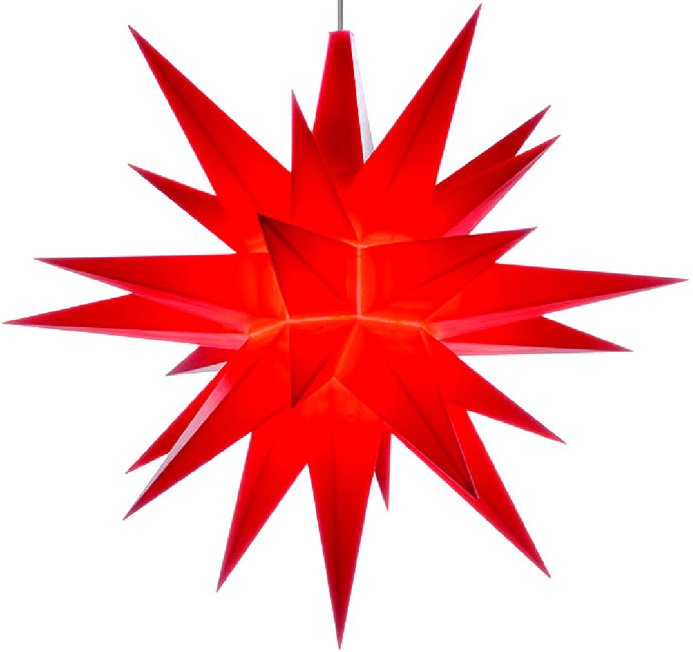 Kleiner Herrnhuter Stern A1e rot, LED