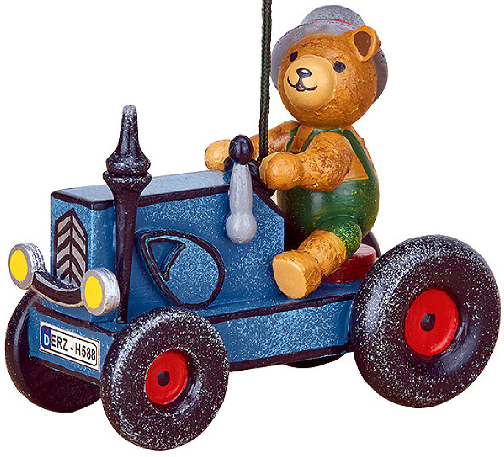 Hubrig Volkskunst Baumbehang Traktor mit Teddy 