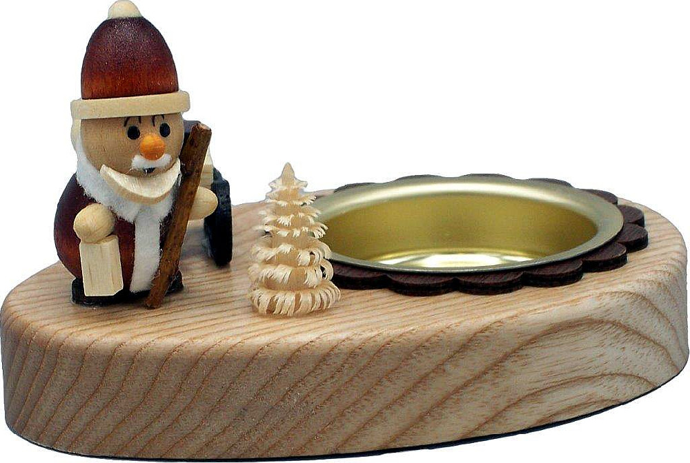 HoDreWa Legler Teelichthalter Weihnachtsmann - 5 cm