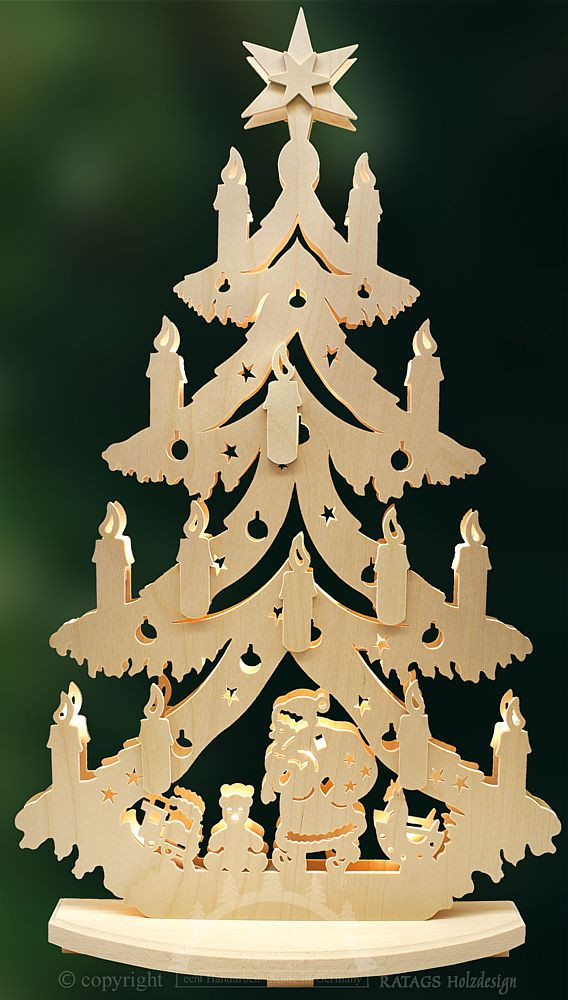 Ratags 3D-Schwibbogen Tanne groß unterm Tannenbaum
