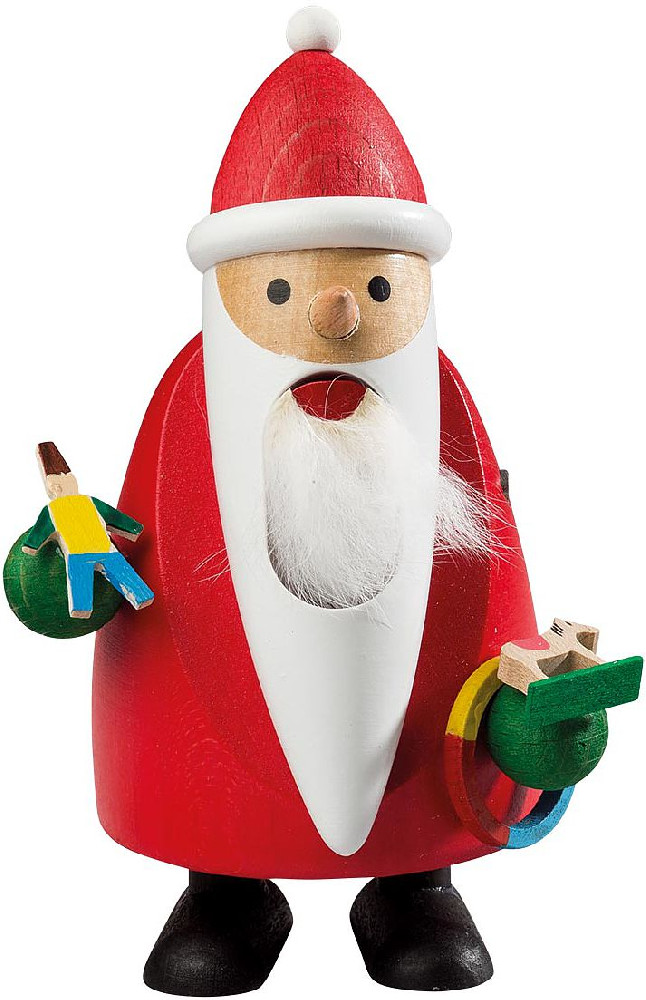 Richard Glässer Nußknacker Langbart Santa mit Spielzeug