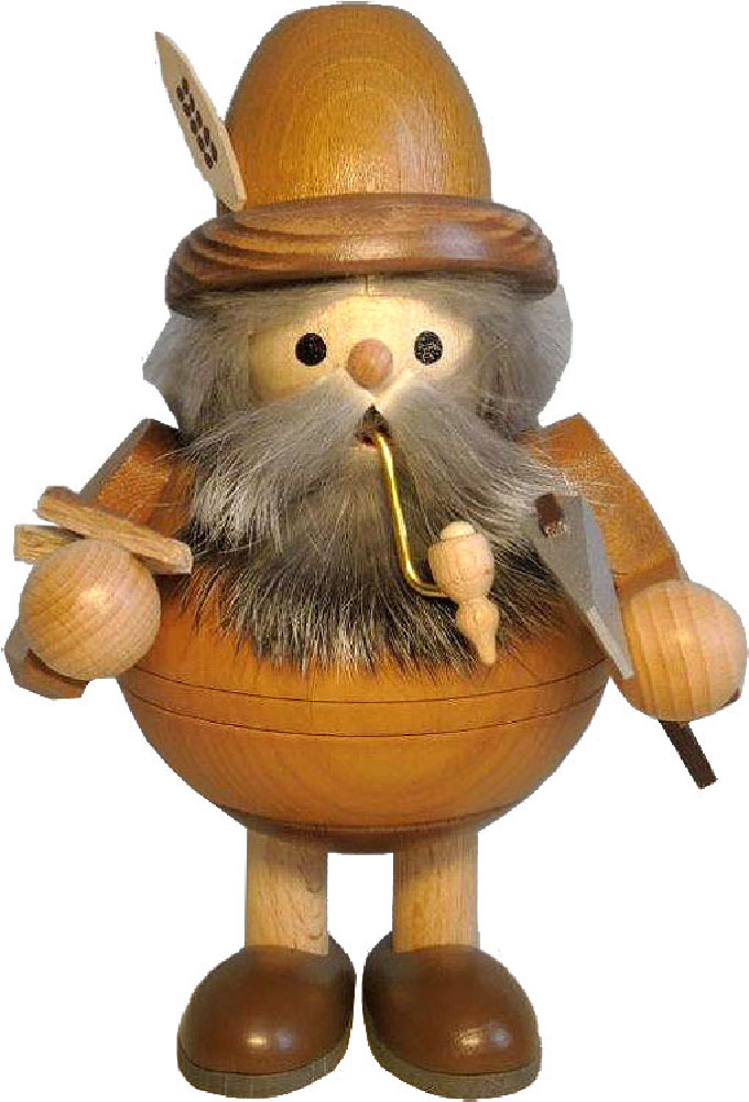 spheric incense smoker, wood gnome woodmaker, standing