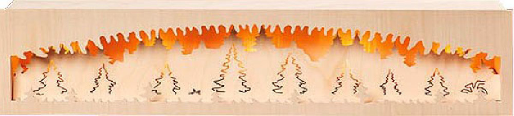 Taulin Schwibbogen-Untersetzer beleuchtet - mit Zapfen, 69 cm
