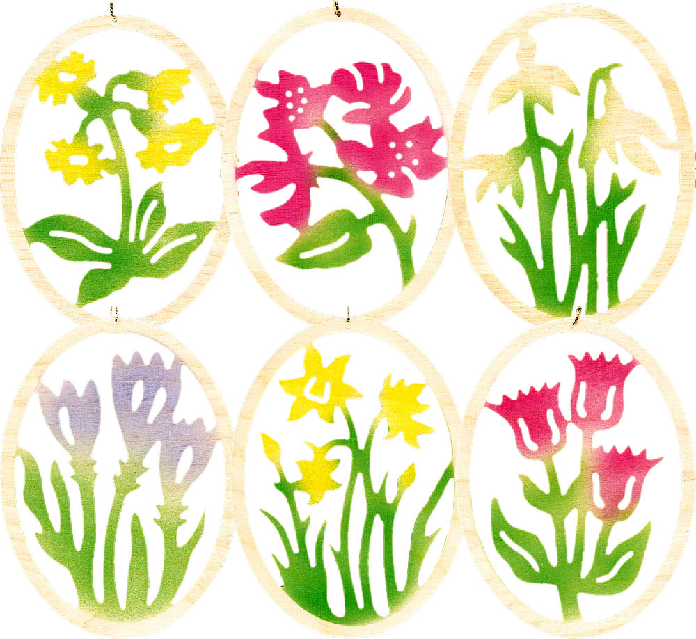 Taulin Baumbehang Ostereier mit Blumendekor - farbig