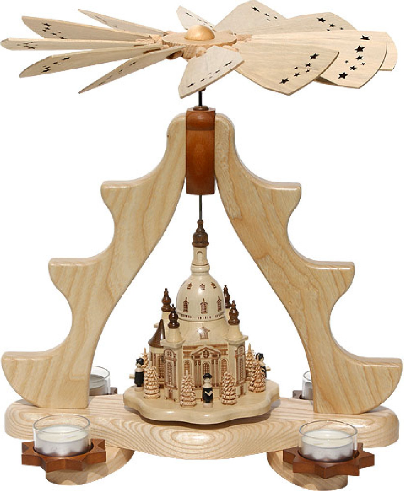 Zeidler Teelichtpyramide Dresdener Frauenkirche, Sänger und Bäumchen - natur
