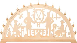 Taulin Schwibbogen Erzgebirge 131 cm, mit Vorbeleuchtung