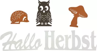 WEIGLA Figurenset für Dekosockel - Herbst, 5-teilig