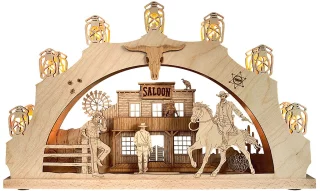 WEIGLA Schwibbogen Wild West Saloon, 7 flg.