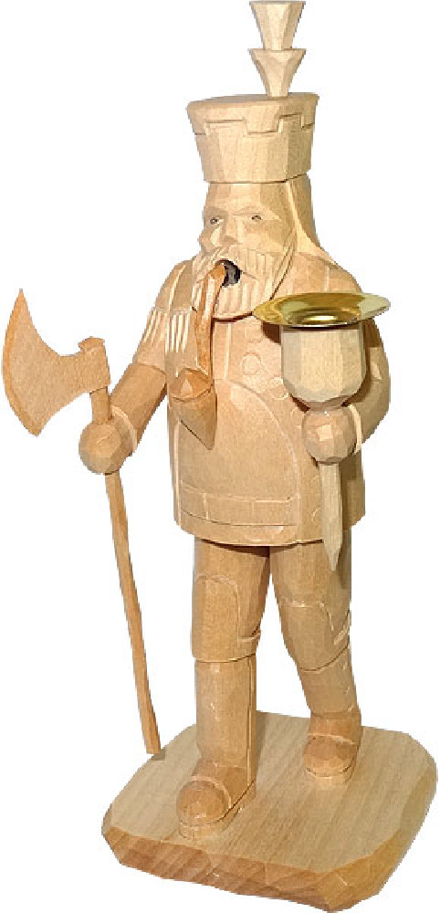 incense smoker, miner with light, natural coloured